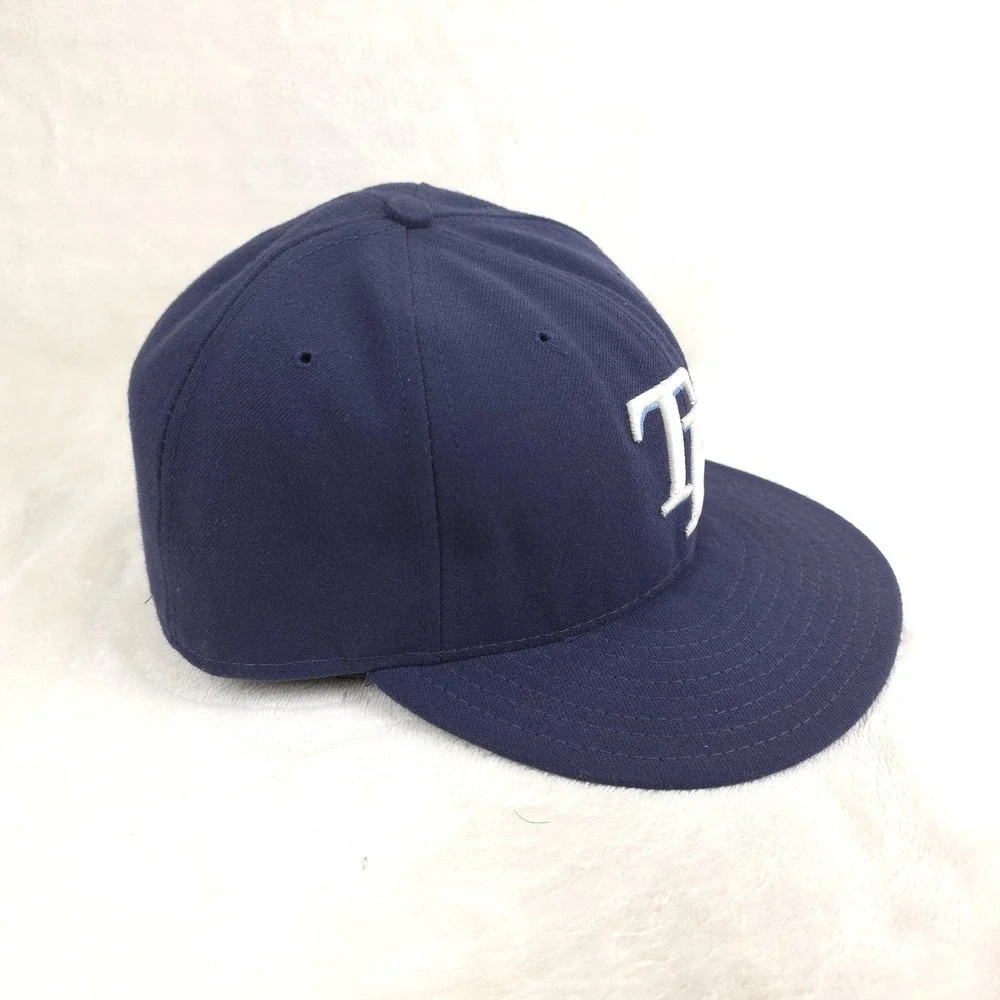 Tampa Bay Rays Hat On Field‎ Cap Fitted Mens 7 3/4 Blue MLB Baseball Made In USA